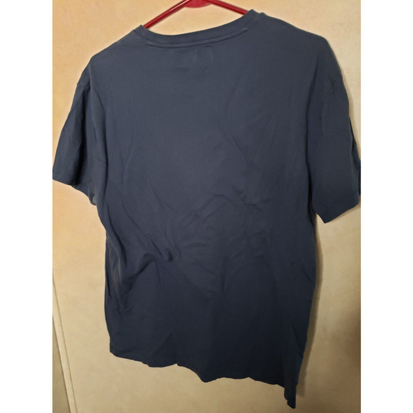 Aeropostale Mens Short Sleeve Large Navy Blue Cotton T-Shirt - Picture 2 of 6